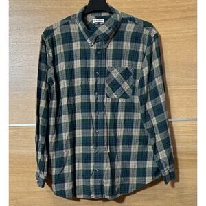 Magellan Canyon Creek men’s Sz 3XL Classic Fit Plaid Flannel Shirt - Green & Tan